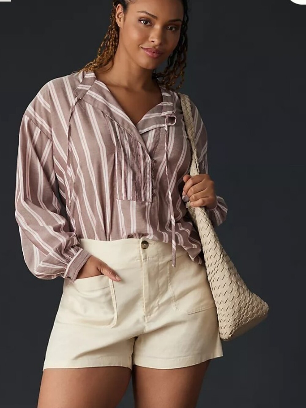 Pilcro For Anthropologie Long-Sleeve Popover Top - 1X